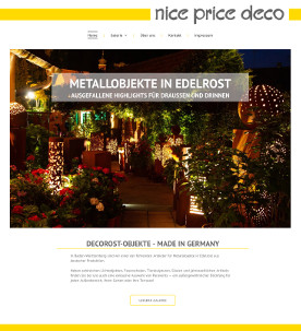 Metallobjekte in Edelrost